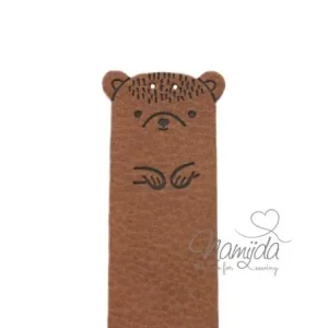 1 Stück - KNiCK MiCH UND NÄH MICH AN KuNSTLEDER LABEL - IGEL Knallerangebot