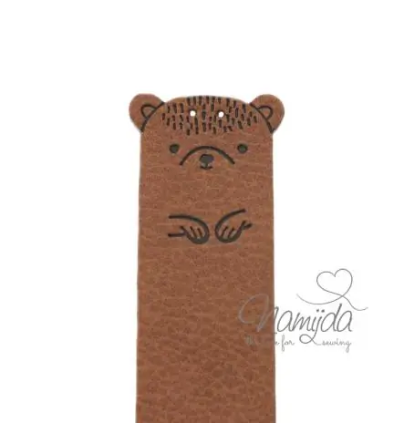 1 Stück – KNiCK MiCH UND NÄH MICH AN KuNSTLEDER LABEL – IGEL Knallerangebot