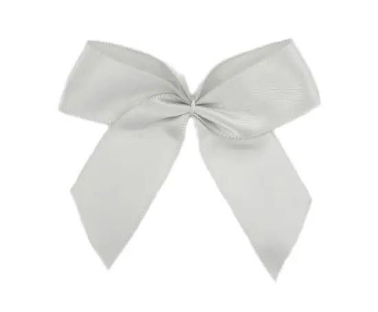 Geld-Zurück-Garantie 1 Stück – XL SATIN SCHLeife – HELLGRAU – 6,5cm