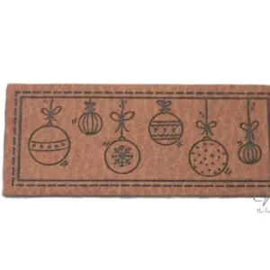 1 Stück - KuNSTLEDER LABEL - CHRISTMAS BELLS - AUFNÄHER MIT VORGEDRUCKTER NÄHNAHT - 25mm x 60mm Jetzt Kaufen