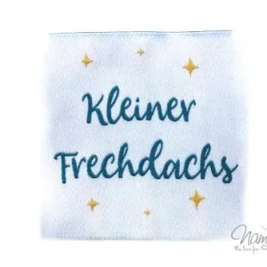 Top-Qualität 1 STCK. ♥ XL NAMIJDA EP WEBETIKETTEN - KLEINER FRECHDACHS - WEISS ♥