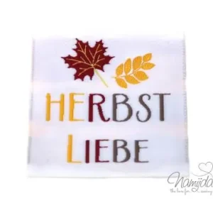1 STCK. ♥ XL NAMIJDA EP WEBETIKETTEN - HERBSTLIEBE ♥ Versand Am Gleichen Tag