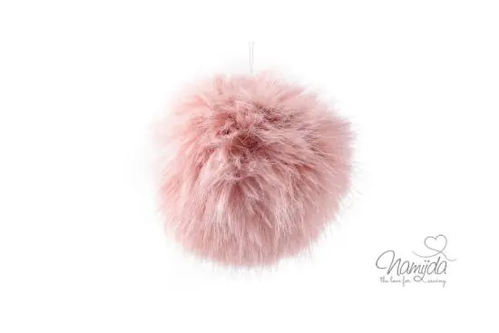 Kracherpreis 1 Stück XL FeLLbommel – PUDERROSA – 11cm