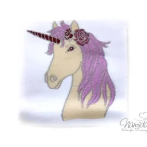 Heute Kaufen 1 STCK. ♥ XL NAMIJDA EP WEBETIKETTEN - EINHORN - WEISS ♥