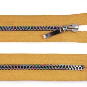1 Stück Jacken Reißverschluss RAINBOW - 80cm - teilbar - senf Markenprodukt