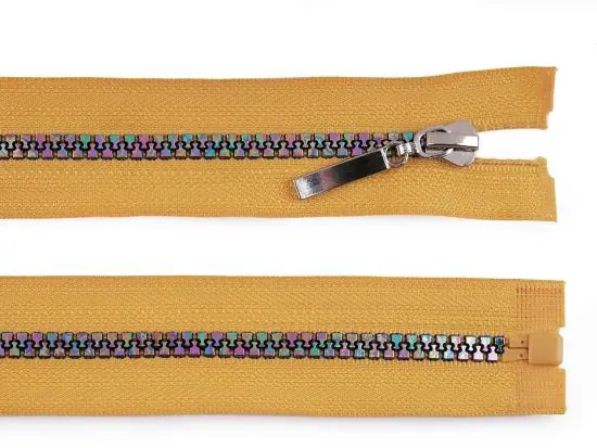1 Stück Jacken Reißverschluss RAINBOW – 80cm – teilbar – senf Markenprodukt