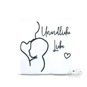 Meistverkauft 1 STCK. ♥ XL NAMIJDA EP WEBETIKETTEN - UNENDLICHE LIEBE - WEISS ♥