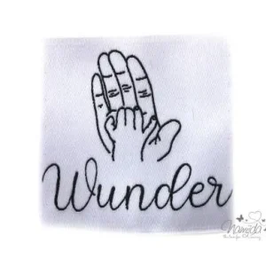 1 STCK. ♥ XL NAMIJDA EP WEBETIKETTEN - WUNDER - WEISS ♥ Preis Gesenkt