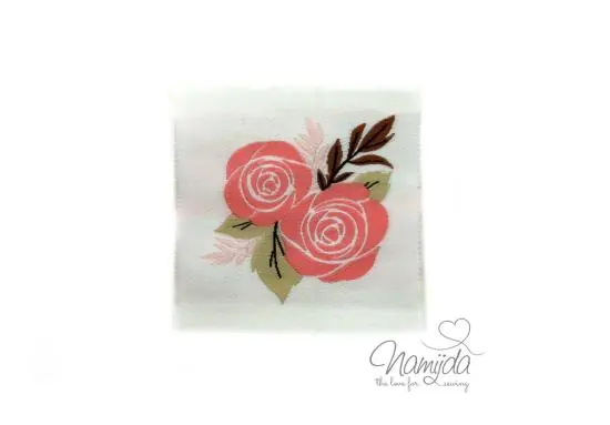 Angebot 1 STCK. ♥ XL NAMIJDA EP WEBETIKETTEN – RoSEN – WEISS ♥