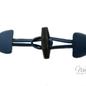 Ab Werk 1 Stück ♥ Dufflecoat-Verschluss f. Kinder - JEANS - Knebelknopf - zweiteilig ♥ -