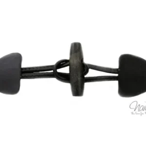 Geprüft 1 Stück ♥ Dufflecoat-Verschluss f. Kinder - BRAUN - Knebelknopf - zweiteilig ♥