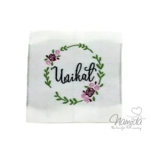 Schneller Versand 1 STCK. ♥ XL NAMIJDA EP WEBETIKETTEN - Unikat - WEISS ♥