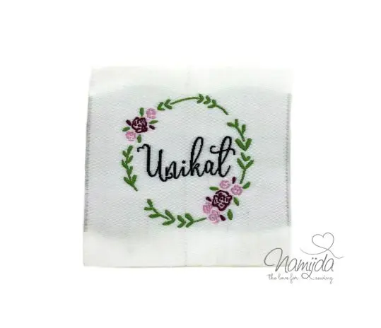 Schneller Versand 1 STCK. ♥ XL NAMIJDA EP WEBETIKETTEN – Unikat – WEISS ♥