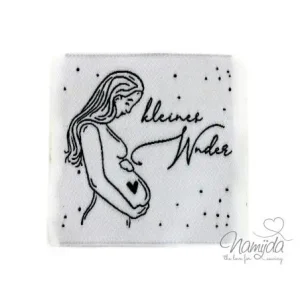 1 STCK. ♥ XL NAMIJDA EP WEBETIKETTEN - kleines Wunder - WEISS ♥ Direkt Vom Hersteller