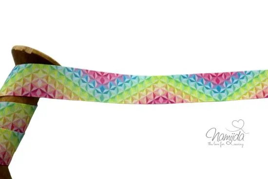 Online Kaufen 1 MTR. RIPSBAND / WEBBAND RAINBOW – 25mm