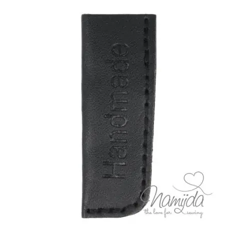 Aktuell 1 STÜCK KUNSTLEDER KORDELENDE – Handmade – SCHWARZ – 8-10mm