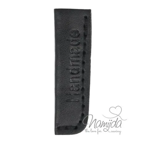 Super-Preis 1 STÜCK KUNSTLEDER KORDELENDE – Handmade – SCHWARZ – 4-6mm