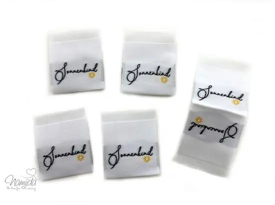 5 STCK. ♥ NAMIJDA EP WEBETIKETTEN – SONNENKIND ♥ Knallerangebot