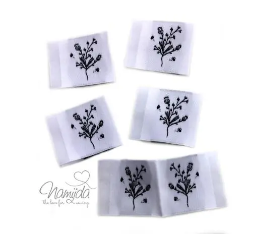 5 STCK. ♥ NAMIJDA EP WEBETIKETTEN – BLÜTENZWEIGE ♥ Geprüft