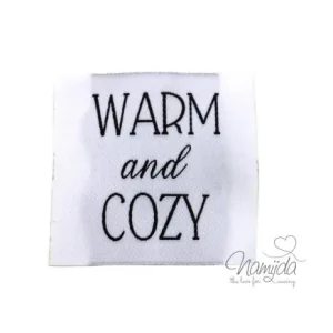 Gleich Bestellen 1 STCK. ♥ XL NAMIJDA EP WEBETIKETTEN - WARM and COZY - WEISS ♥