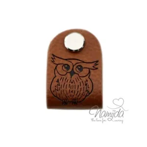 1 Stück - KNiCK MiCH KuNSTLEDER LABEL - EULI + KuPFER VERNICKELTE SCHRAUBE Beliebt