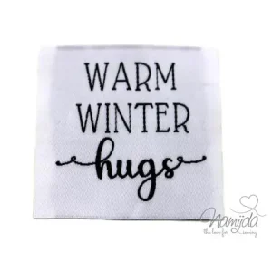 Top-Preis 1 STCK. ♥ XL NAMIJDA EP WEBETIKETTEN - WARM WINTER hugs - WEISS ♥