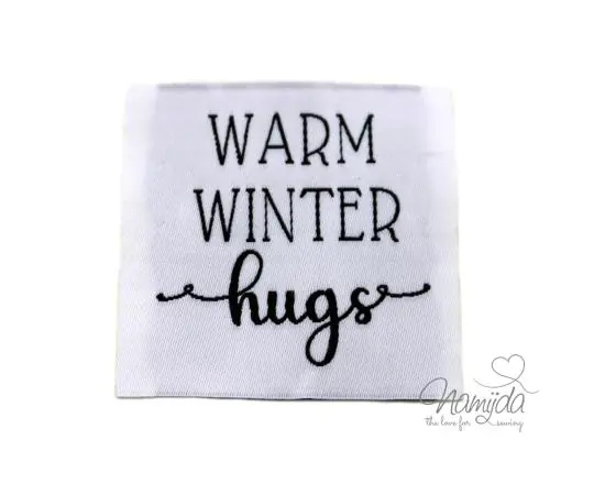 Top-Preis 1 STCK. ♥ XL NAMIJDA EP WEBETIKETTEN – WARM WINTER hugs – WEISS ♥