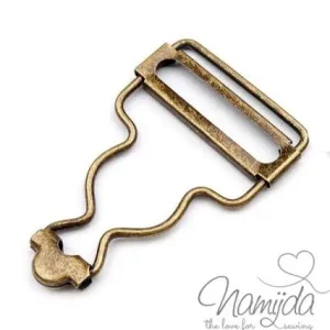 Sofort Bestellen 1 Stück SCHNALLE FüR LATZHOSEN BRONZE; LATZKLEIDER - 30mm