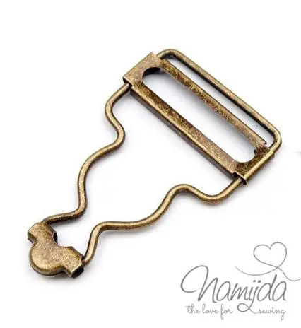 Sofort Bestellen 1 Stück SCHNALLE FüR LATZHOSEN BRONZE; LATZKLEIDER – 30mm