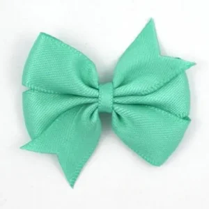 1 Stück - SATIN TWIN SCHLeife - TROPICAL MINT - 4cm Kostenloser Rückversand