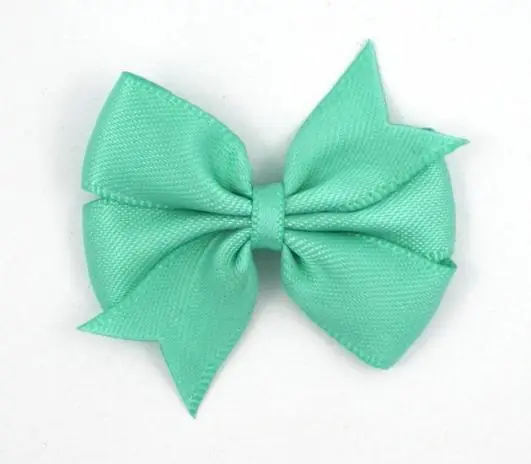 1 Stück – SATIN TWIN SCHLeife – TROPICAL MINT – 4cm Kostenloser Rückversand