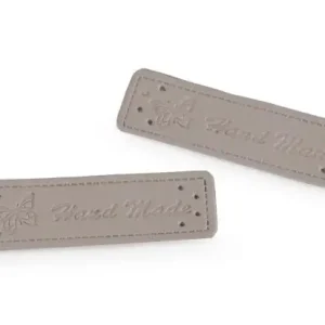 Nur Für Kurze Zeit 1 Stück - HANDMADE LABEL SCHMETTERING - GRAU - 15x50 mm