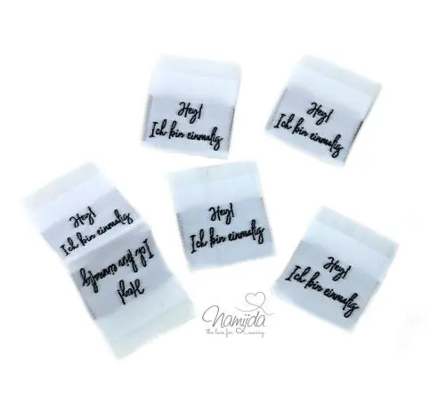 Begrenztes Angebot 5 STCK. ♥ NAMIJDA EP WEBETIKETTEN – Hey! Ich bin einmalig ♥