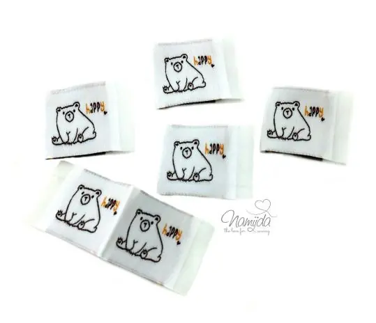 5 STCK. ♥ NAMIJDA EP WEBETIKETTEN – HaPPY BEAR ♥ Aktuell
