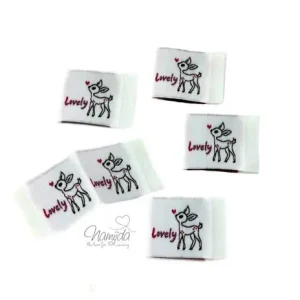 5 STCK. ♥ NAMIJDA EP WEBETIKETTEN - LOVELY DEER ♥ Kostenloser Rückversand