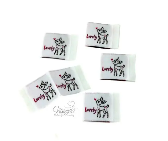 5 STCK. ♥ NAMIJDA EP WEBETIKETTEN – LOVELY DEER ♥ Kostenloser Rückversand