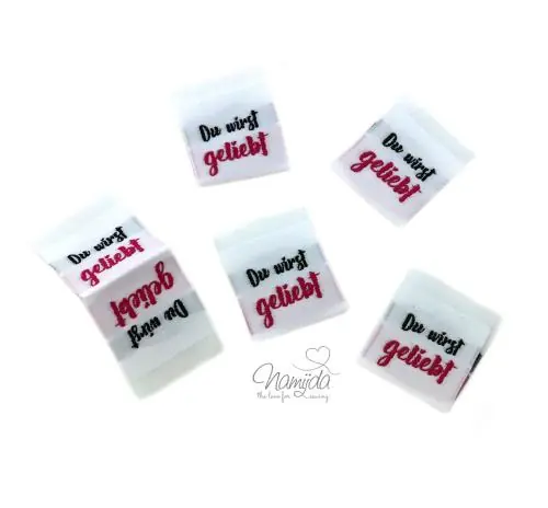 5 STCK. ♥ NAMIJDA EP WEBETIKETTEN – Du wirst geliebt – PINK ♥ Neu