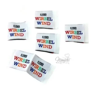 Geprüft 5 STCK. ♥ NAMIJDA EP WEBETIKETTEN - KLeiNER WIRBELWIND ♥