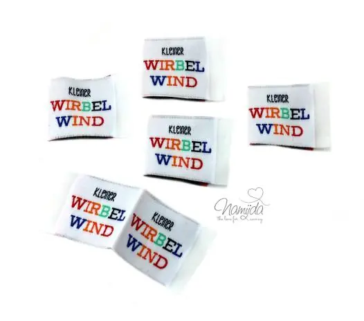 Geprüft 5 STCK. ♥ NAMIJDA EP WEBETIKETTEN – KLeiNER WIRBELWIND ♥