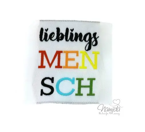 1 STCK. ♥ XL NAMIJDA EP WEBETIKETTEN – lieblingsMENSCH ♥ Neuheit
