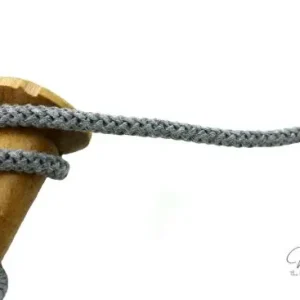 1 MTR. ♥ Geflochtene Hoodie Kordel Grau 8mm ♥ Knallerangebot