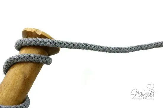 1 MTR. ♥ Geflochtene Hoodie Kordel Grau 8mm ♥ Knallerangebot