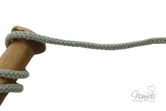 1 MTR. ♥ Geflochtene Hoodie Kordel Kiesel 8mm ♥ Mega-Angebot