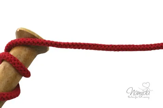 1 MTR. ♥ Geflochtene Hoodie Kordel Rot 8mm ♥ Neu