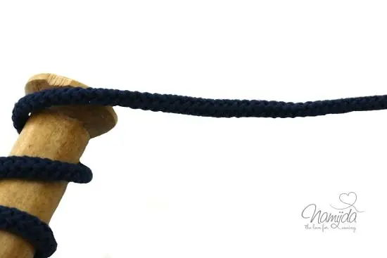 1 MTR. ♥ Geflochtene Hoodie Kordel Navy 8mm ♥ Original