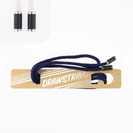 Preisknaller 1 STCK. ♥ Drawstring Hoodiekordel – Dunkel Blau – 5mm + 2 STCK. Kordelstopper schwarz/silber ♥