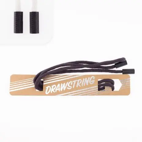 1 STCK. ♥ Drawstring Hoodiekordel – Anthrazit – 5mm + 2 STCK. Kordelstopper schwarz ♥ Ab Werk