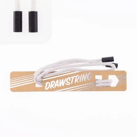 1 STCK. ♥ Drawstring Hoodiekordel – Hell Grau – 5mm + 2 STCK. Kordelstopper schwarz ♥ Expressversand