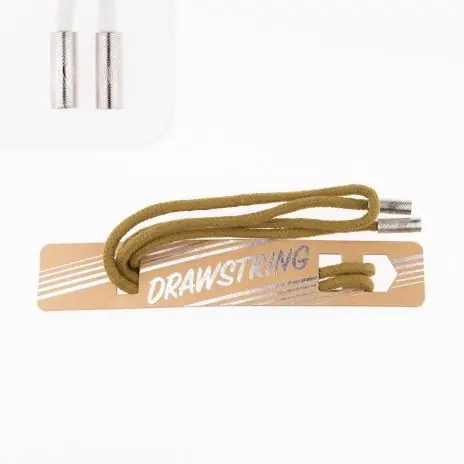 1 STCK. ♥ Drawstring Hoodiekordel – Oliv Grün – 5mm + 2 STCK. Kordelstopper silber ♥ Beliebt