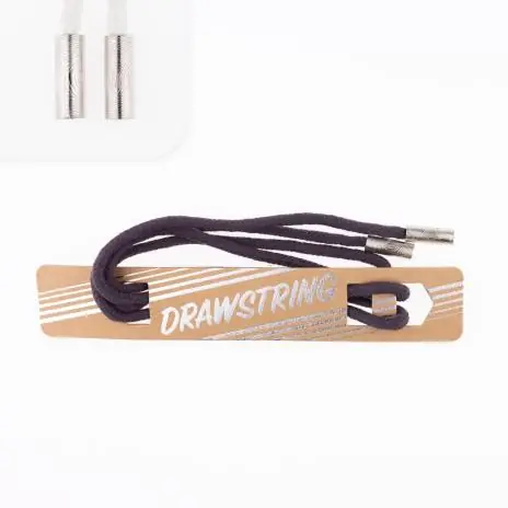 Nur Für Kurze Zeit 1 STCK. ♥ Drawstring Hoodiekordel – Anthrazit – 5mm + 2 STCK. Kordelstopper silber ♥